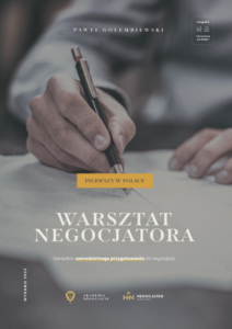 Tytuł: Warsztat negocjatora. Narzędzia samodzielnego przygotowania do negocjacji
Autor: Paweł Gołembiewski
Wydawnictwo: Akademia Negocjacji
Formaty: EPUB, PDF, MOBI