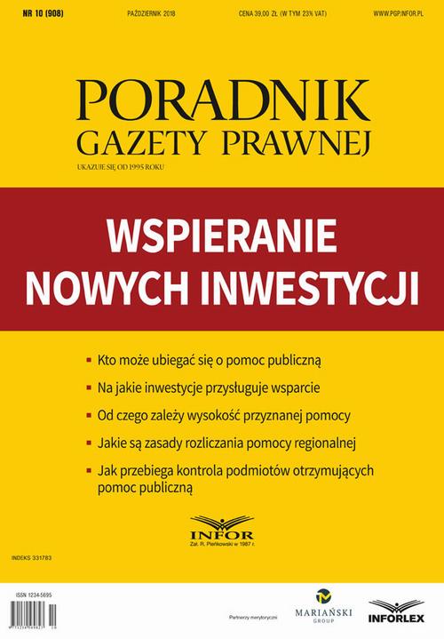 Wspieranie nowych inwestycji — okładka e-booka