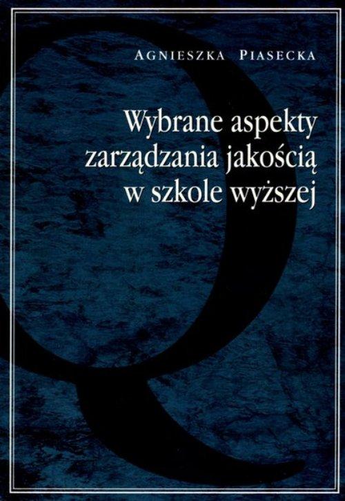 Wybrane aspekty zarządzania jakością w szkole wyższej — okładka e-booka