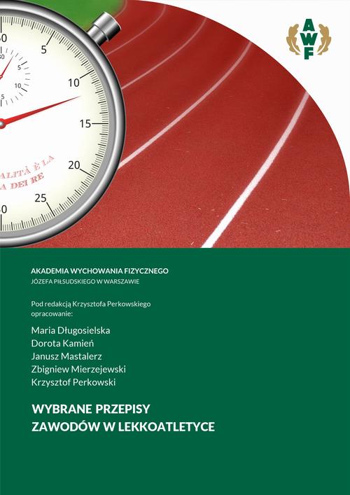 Wybrane przepisy zawodów w lekkoatletyce — okładka e-booka