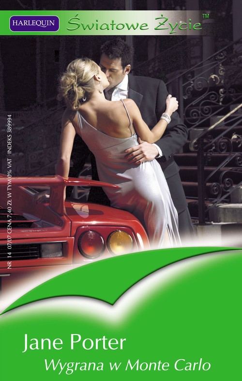 Tytuł: Wygrana w Monte Carlo
Autor: Jane Porter
Wydawnictwo: Harlequin
Formaty: PDF