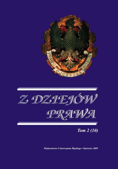 Tytuł: Z Dziejów Prawa. T. 2 (10)
Autor: 
Wydawnictwo: Wydawnictwo Uniwersytetu Śląskiego
Formaty: PDF