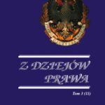 Z Dziejów Prawa. T. 3 (11) — okładka wydania