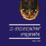 Z Dziejów Prawa. T. 7 (15) — okładka wydania