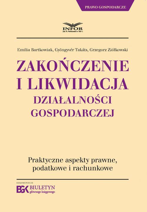 Zakończenie i likwidacja działalności gospodarczej — okładka e-booka