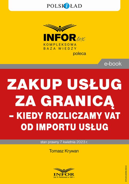 Zakup usług za granicą – kiedy rozliczamy VAT od importu usług — okładka e-booka