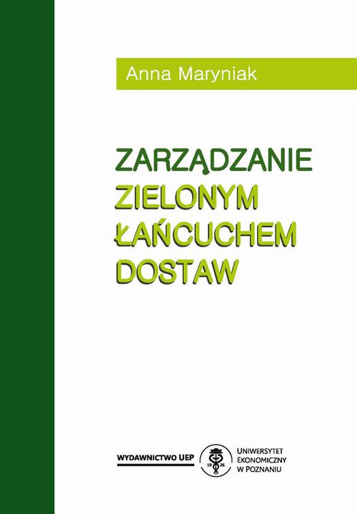 Zarządzanie zielonym łańcuchem dostaw — okładka e-booka