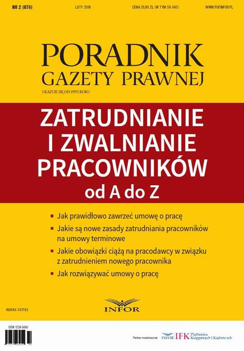 Zatrudnianie i zwalnianie pracowników od A do Z — okładka e-booka