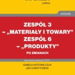 Zespół 3 – „Materiały i towary”. Zespół 6 „Produkty” po zmianach — okładka e-booka