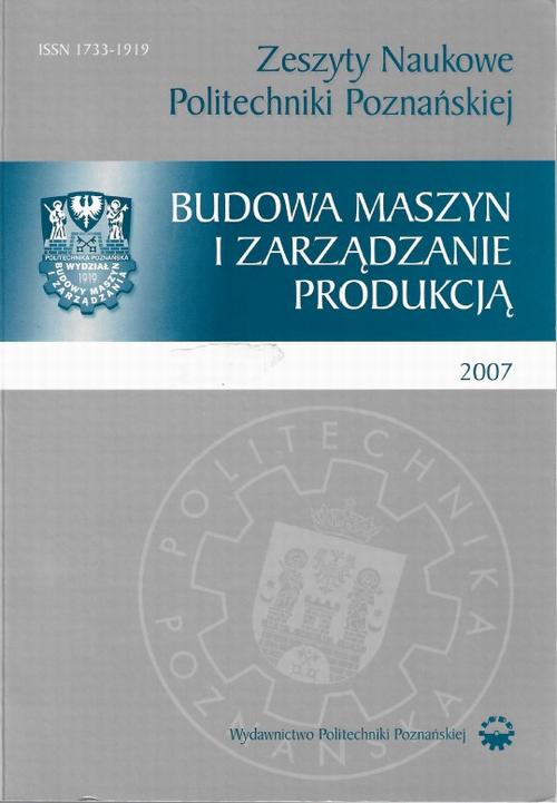 Tytuł: Zeszyt Naukowy Budowa Maszyn i Zarządzanie Produkcją 6/2007
Autor:
Wydawnictwo: Wydawnictwo Politechniki Poznańskiej
Formaty: PDF