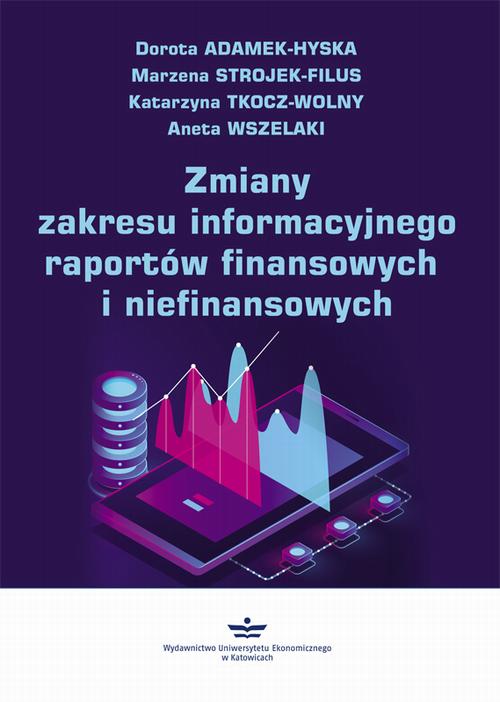 Tytuł: Zmiany zakresu informacyjnego raportów finansowych i niefinansowych
Autor: Dorota Adamek-Hyska, Marzena Strojek-Filus, Katarzyna Tkocz-Wolny, Aneta Wszelaki
Wydawnictwo: Wydawnictwo Uniwersytetu Ekonomicznego w Katowicach
Formaty: PDF