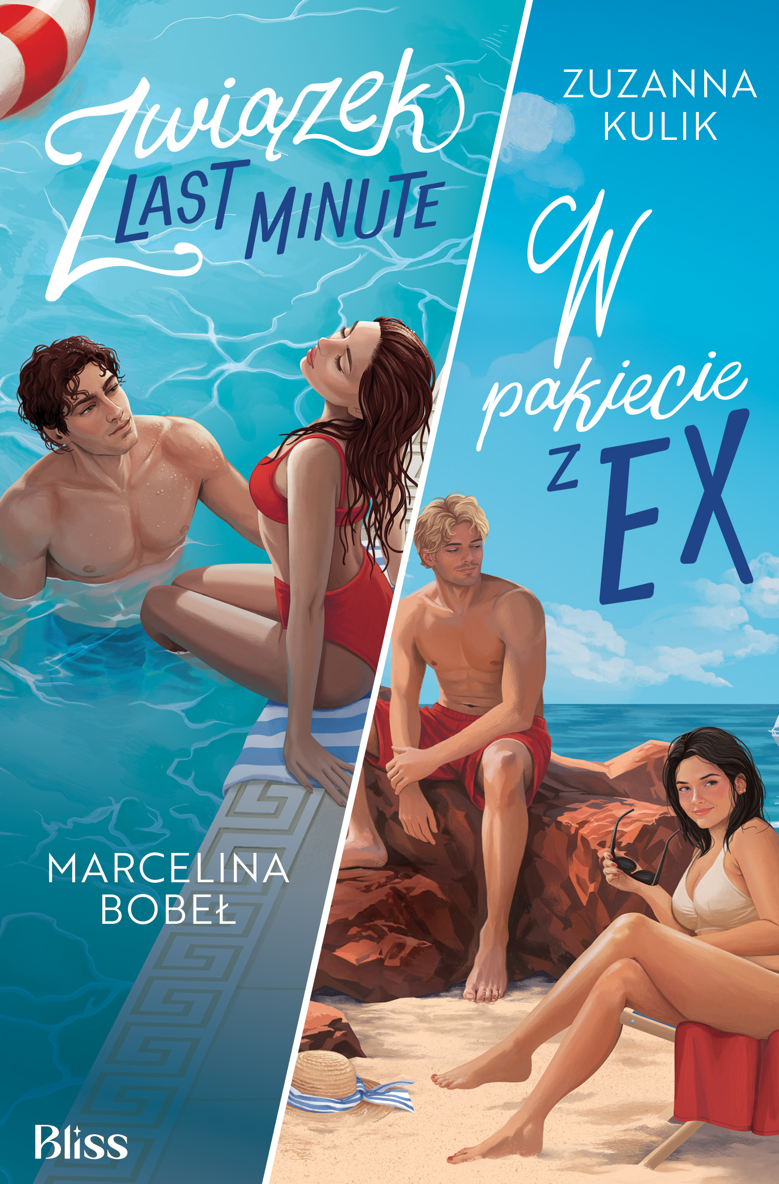 Tytuł: Związek last minute / W pakiecie z ex
Autor: Marcelina Bobeł, Zuzanna Kulik
Wydawnictwo: Bliss
Formaty: EPUB, MOBI