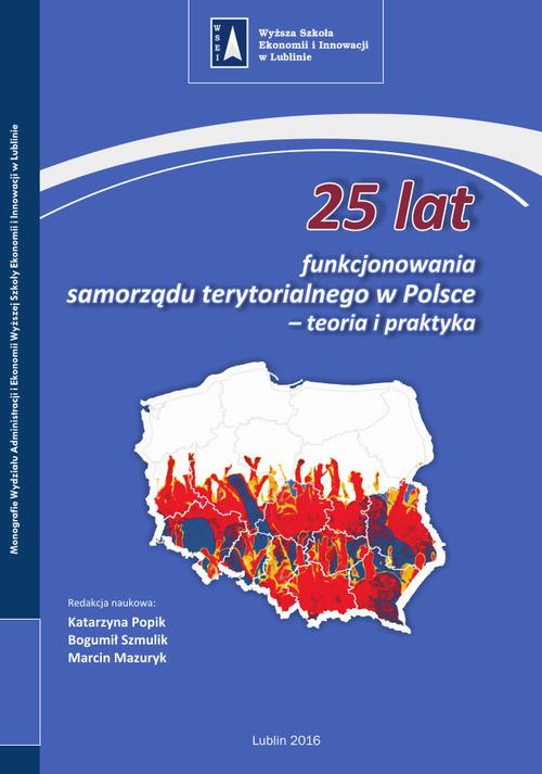 25 lat funkcjonowania samorządu terytorialnego w Polsce – teoria i praktyka — okładka e-booka