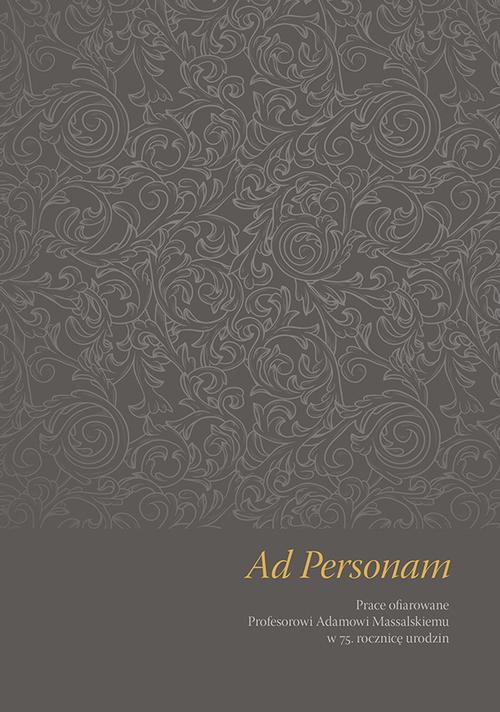 Tytuł: Ad Personam. Prace ofiarowane Profesorowi Adamowi Massalskiemu w 75. rocznicę urodzin
Autor: 
Wydawnictwo: Uniwersytet Jana Kochanowskiego
Formaty: PDF