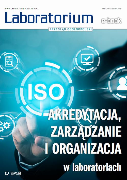 Akredytacja, zarządzanie i organizacja w laboratoriach — okładka e-booka