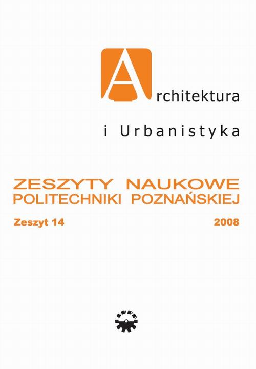 Tytuł: Architektura i Urbanistyka Zeszyt naukowy 14/2008
Autor: Praca zbiorowa
Wydawnictwo: Wydawnictwo Politechniki Poznańskiej
Formaty: PDF
