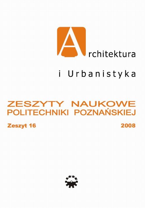 Tytuł: Architektura i Urbanistyka Zeszyt naukowy 16/2008
Autor: Praca zbiorowa
Wydawnictwo: Wydawnictwo Politechniki Poznańskiej
Formaty: PDF