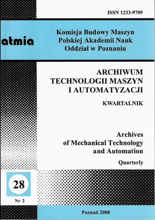 Tytuł: Archiwum Technologii Maszyn i Automatyzacji 28/2
Autor: Praca zbiorowa
Wydawnictwo: Wydawnictwo Politechniki Poznańskiej
Formaty: PDF