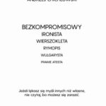 Bezkompromisowy Ironista Wierszokleta — okładka e-booka