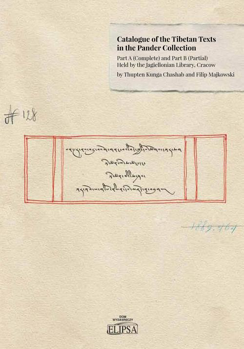 Catalogue of the Tibetan Texts in the Pander Collection: Part A (complete) and Part B (Partial) — okładka wydania