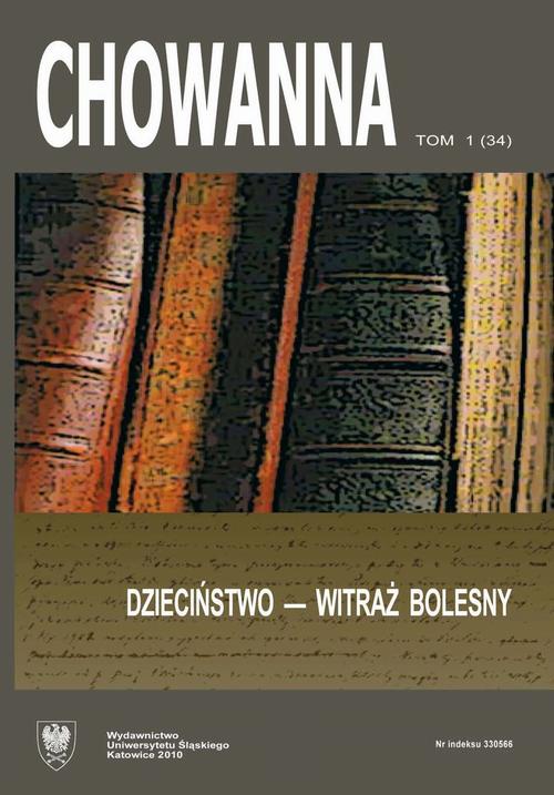 Tytuł: Chowanna 2010, R. 53 (66), T. 1 (34): Dzieciństwo – witraż bolesny
Autor:
Wydawnictwo: Wydawnictwo Uniwersytetu Śląskiego
Formaty: PDF
