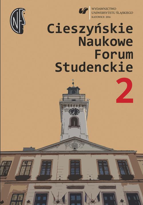 Cieszyńskie Naukowe Forum Studenckie. T. 2: Wielokulturowość – doświadczanie Innego — okładka e-booka
