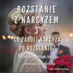 Tytuł: Co zaboli narcyza po rozstaniu? Uwolnienie z pułapki toksyka. Rozstanie z narcyzem 3
Autor: Dr Renata Zarzycka
Wydawnictwo: Akademia Rozwoju Coaching Życia
Formaty: MP3
