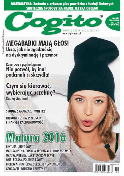 Tytuł: Cogito 4/2016
Autor: 
Wydawnictwo: Cogito
Formaty: PDF