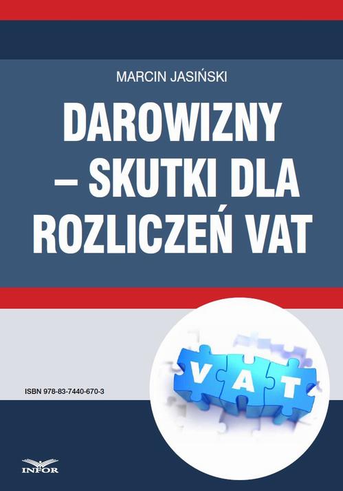 Darowizny – skutki dla rozliczeń VAT — okładka e-booka