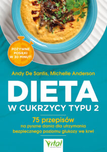 Dieta w cukrzycy typu 2. 75 przepisów na pyszne dania dla utrzymania bezpiecznego poziomu glukozy we krwi — okładka e-booka