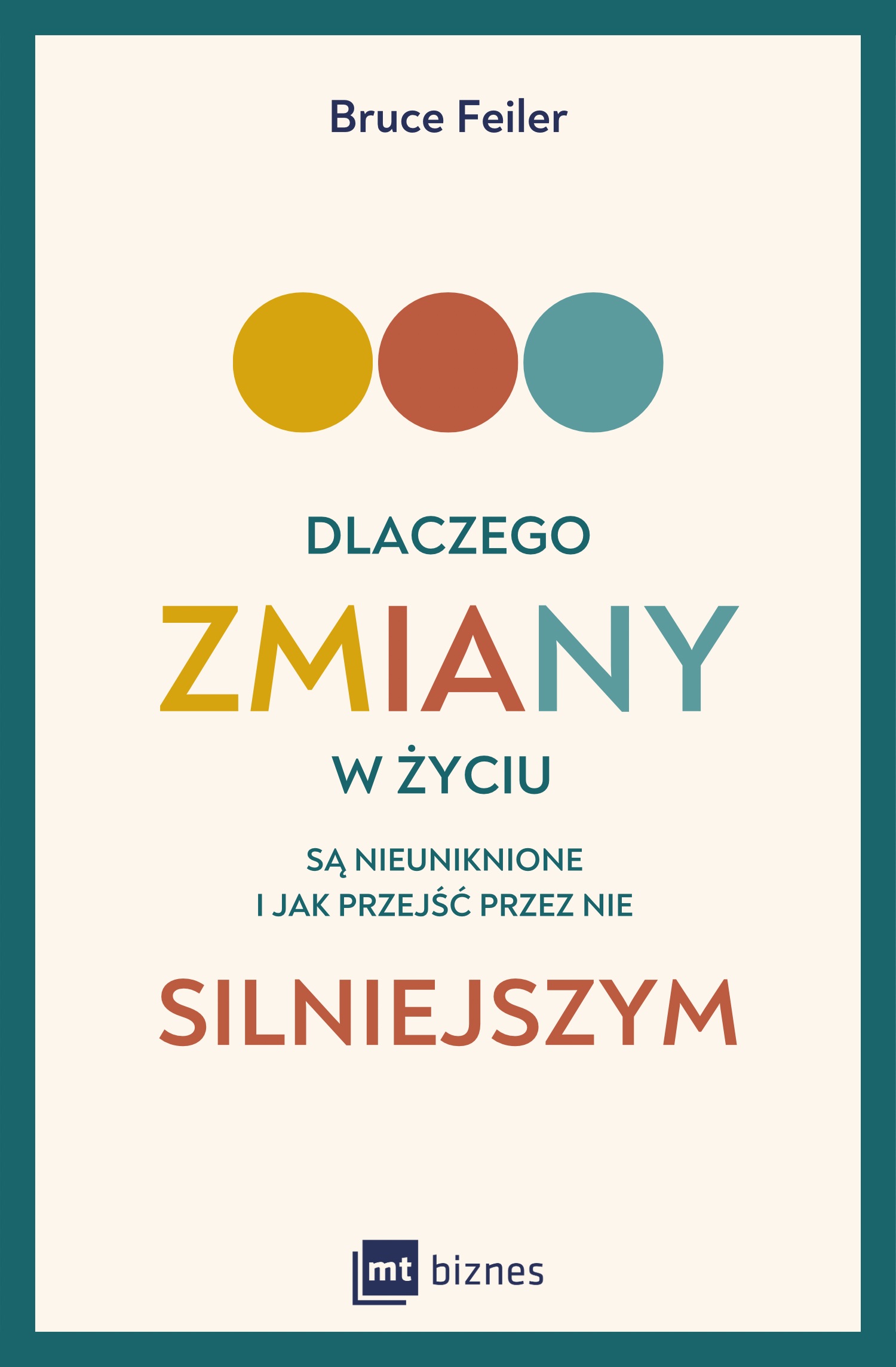 Tytuł: Dlaczego zmiany w życiu są nieuniknione i jak przejść przez nie silniejszym
Autor: Bruce Feiler
Wydawnictwo: MT Biznes
Formaty: EPUB, MOBI