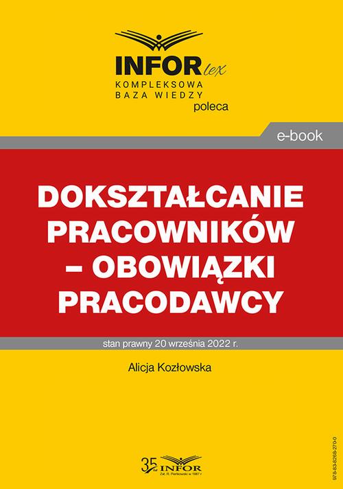Dokształcanie pracowników – obowiązki pracodawcy — okładka e-booka