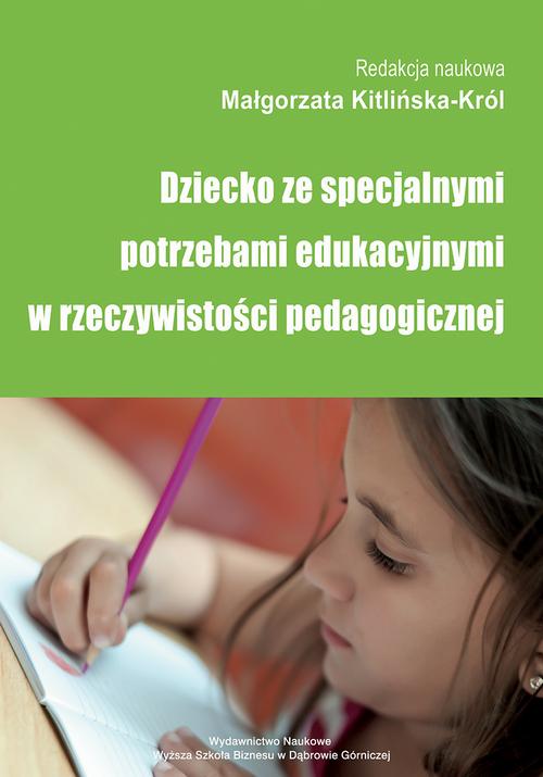 Tytuł: Dziecko ze specjalnymi potrzebami edukacyjnymi w rzeczywistości pedagogicznej
Autor: 
Wydawnictwo: Akademia WSB
Formaty: PDF