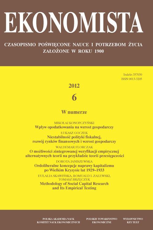 Tytuł: Ekonomista 2012 nr 6
Autor: Praca zbiorowa
Wydawnictwo: Key Text
Formaty: PDF