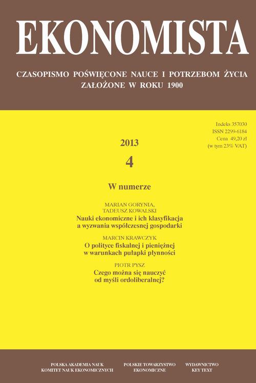 Tytuł: Ekonomista 2013 nr 4
Autor: Praca zbiorowa
Wydawnictwo: Key Text
Formaty: PDF