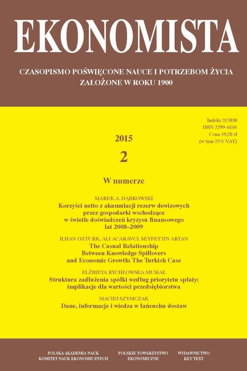 Tytuł: Ekonomista 2015 nr 2
Autor: Praca zbiorowa
Wydawnictwo: Key Text
Formaty: PDF