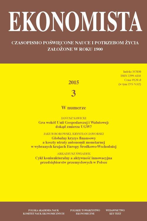 Tytuł: Ekonomista 2015 nr 3
Autor: Praca zbiorowa
Wydawnictwo: Key Text
Formaty: PDF