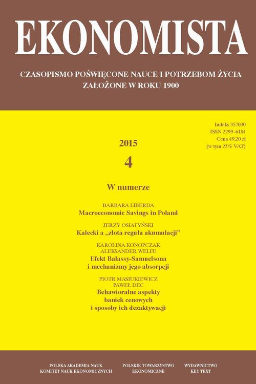 Tytuł: Ekonomista 2015 nr 4
Autor: Praca zbiorowa
Wydawnictwo: Key Text
Formaty: PDF