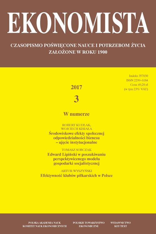 Tytuł: Ekonomista 2017 nr 3
Autor: Praca zbiorowa
Wydawnictwo: Key Text
Formaty: PDF