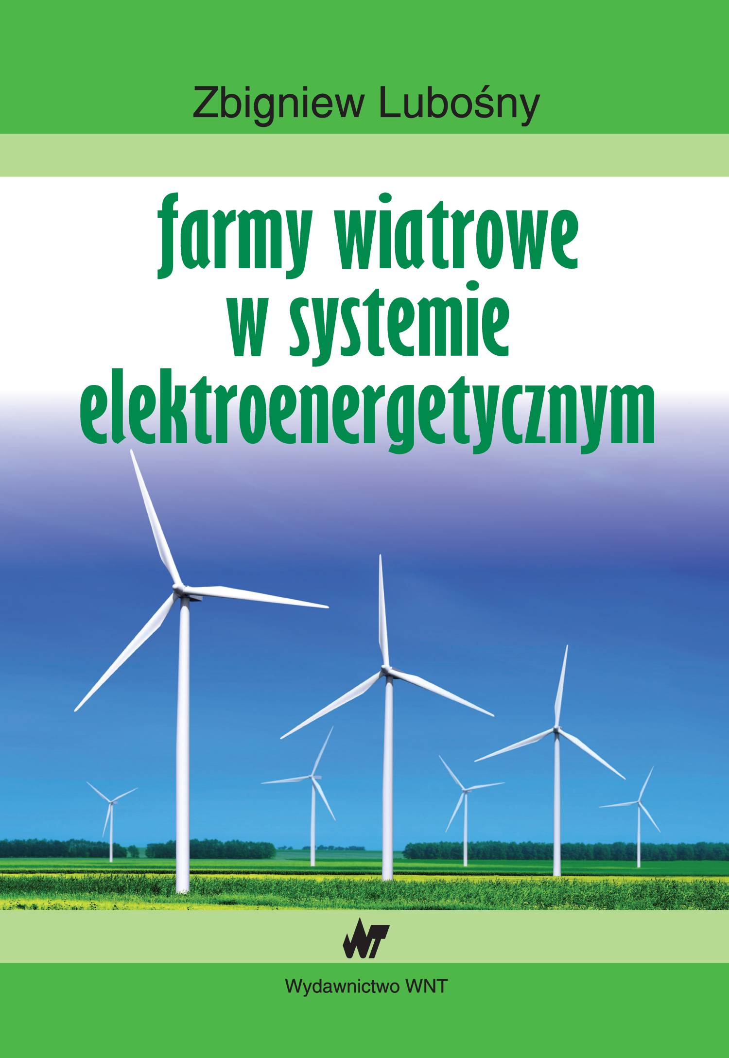 Farmy wiatrowe w systemie elektroenergetycznym — okładka e-booka