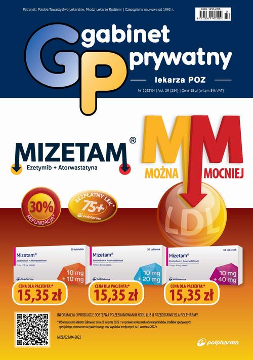 Tytuł: Gabinet Prywatny 4/2022
Autor: Paweł Lewek, Jan Pęksa, Anna Nowicka-Zuchowska, Krzysztof Krzystyniak, Natalia Sitek-Ignac, Anna Saran, Damian Niedzielski, Iwona Niedzielska, Adam Moszczyński, Waleed Aman Ur Rahman, Joanna Kowalska, Michał Matyjaszczyk
Wydawnictwo: Medyk
Formaty: PDF