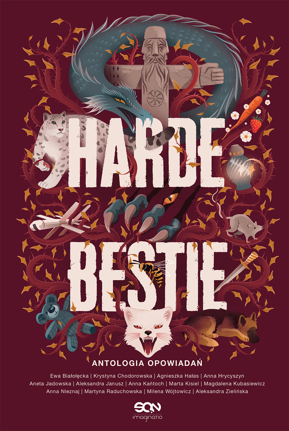 Tytuł: Harde Bestie
Autor: Aneta Jadowska, Aleksandra Janusz, Aleksandra Zielińska, Agnieszka Hałas, Anna Hrycyszyn, Anna Kańtoch, Anna Nieznaj, Ewa Białołęcka, Krystyna Chodorowska, Magdalena Kubasiewicz, Marta Kisiel, Martyna Raduchowska, Milena Wójtowicz
Wydawnictwo: Wydawnictwo Sine Qua Non
Formaty: EPUB, MOBI
