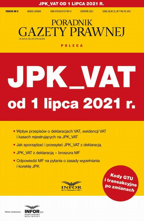 JPK_VAT od 1 lipca 2021 — okładka e-booka