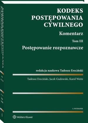 Kodeks postępowania cywilnego. Komentarz. Tom 3. Postępowanie rozpoznawcze — okładka e-booka