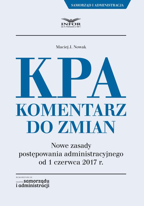 KPA. Komentarz do zmian — okładka e-booka
