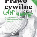 Tytuł: Last Minute Prawo cywilne cz.I - listopad 2021
Autor: Anna Gólska
Wydawnictwo: Wydawnictwo e-bookowo
Formaty: PDF