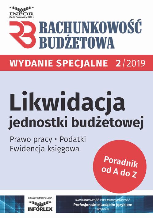 Likwidacja jednostki budżetowej — okładka e-booka