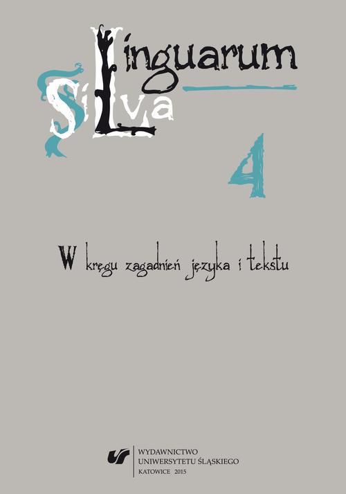 Linguarum Silva. T. 4: W kręgu zagadnień języka i tekstu — okładka wydania