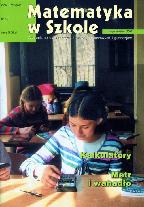 Tytuł: Matematyka w Szkole. Czasopismo dla nauczycieli szkół podstawowych i gimnazjów. Nr 10
Autor: Praca zbiorowa
Wydawnictwo: Gdańskie Wydawnictwo Oświatowe
Formaty: PDF
