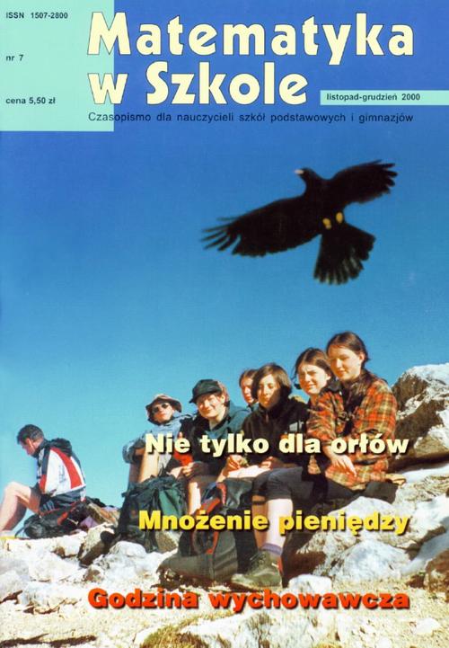 Tytuł: Matematyka w Szkole. Czasopismo dla nauczycieli szkół podstawowych i gimnazjów. Nr 7
Autor: Praca zbiorowa
Wydawnictwo: Gdańskie Wydawnictwo Oświatowe
Formaty: PDF